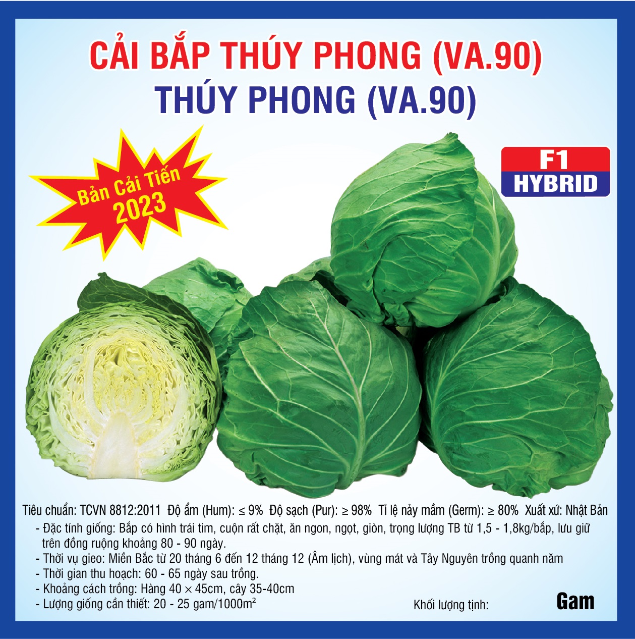Hạt giống Cải bắp Thúy Phong (VA.90) – 10gram