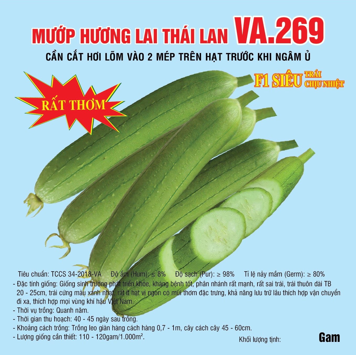 Mướp hương lai Thái Lan VA.269 – 10gram